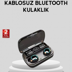 Mey İthalat® Bluetooth 5.1 M10 TWS Kulaklık Ergonomik Tasarım Yüksek Ses Kaliteli