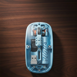 Mey İthalat® Bluetooth 5.2 Destekli Mavi Pilli Kablosuz Mouse