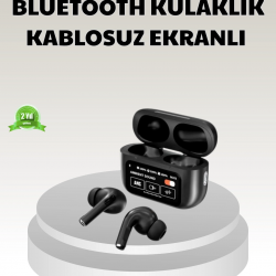Mey İthalat® Bluetooth 5.3 ANC Kablosuz Kulaklık – Dokunmatik Kontrol, Dijital Ekran ve Uzun Pil Ömrü