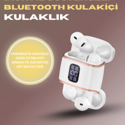 Mey İthalat® Bluetooth 5.3 Kulaklık – 4 Adet, Çift Kulaklıklı, Dijital Göstergeli, ANC + ENC