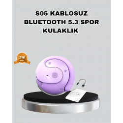 Mey İthalat® Bluetooth 5.3 S05 Kablosuz Kulaklık IPX4 Spor Uyumlu Suya Dayanıklı Stereo