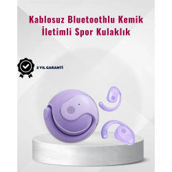Mey İthalat® Bluetooth 5.3 Teknolojili Kablosuz Kemik İletimli Spor Kulaklık