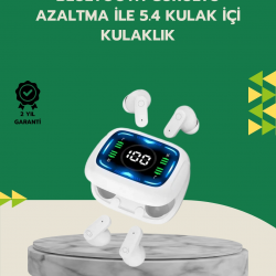 Mey İthalat® Bluetooth 5.4 Kablosuz Kulaklık Gürültü Engellemeli Uzun Pil Ömürlü
