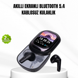 Mey İthalat® Bluetooth 5.4 Kulaklık – Gürültü Engelleme ve Akıllı Ekranlı Şarj Kutusu