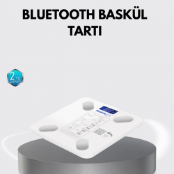 Mey İthalat® Bluetooth Akıllı Tartı – 8 Fonksiyonlu Dijital Baskül, 180 kg Kapasiteli