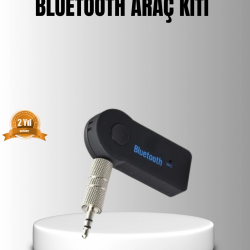 Mey İthalat® Bluetooth AUX Araç Kiti Eller Serbest Müzik Çalar Dahili Mikrofonlu
