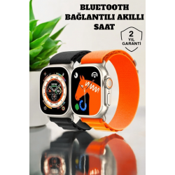 Mey İthalat® Bluetooth Bağlantılı 49MM Dokunmatik Akıllı Saat Sağlık ve Spor Takip Özellikli