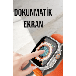Mey İthalat® Bluetooth Bağlantılı 49MM Dokunmatik Akıllı Saat Sağlık ve Spor Takip Özellikli