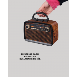 Mey İthalat® Bluetooth Bağlantılı Taşınabilir Hoparlör – FM/AM Radyo Özellikli, Şarj Edilebilir Batarya, 1 kg