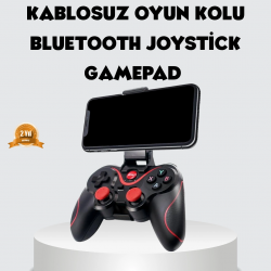 Mey İthalat® Bluetooth Gamepad Kablosuz Oyun Kumandası Tek Cihaz Destekli