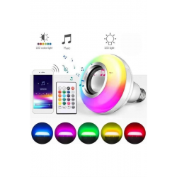 Mey İthalat® Bluetooth Hoparlör Akıllı Rgb Led Işık Renk Değiştirme Ses Bombası Ampül Görünümlü