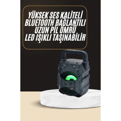 Mey İthalat® Bluetooth Hoparlör Android ve İOS Uyumlu Ses Bombası USB Girişli Taşınabilir