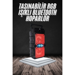 Mey İthalat® Bluetooth Hoparlör Çift Mikrofonlu Güçlü Ses Kaliteli Kesintisiz Kablosuz