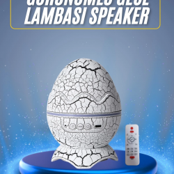 Mey İthalat® Bluetooth Hoparlör Dinozor Yumurtası Gece Masa Lambası Projektör