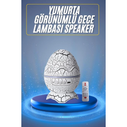 Mey İthalat® Bluetooth Hoparlör Dinozor Yumurtası Gece Masa Lambası Projektör