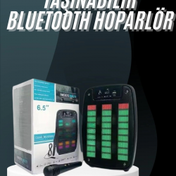 Mey İthalat® Bluetooth Hoparlör Taşınabilir Şarjlı Işıklı Büyük Boy Yüksek Ses Kaliteli