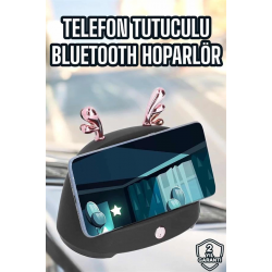 Mey İthalat® Bluetooth Hoparlör Telefon Tutuculu Akıllı Hoparlör Uzun Pil Ömrü