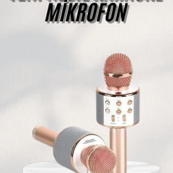 Mey İthalat® Bluetooth Hoparlör USB AUX SD Kart Kaoroke Mikrofon Uzun Pil Ömrü