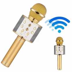 Mey İthalat® Bluetooth Hoparlör USB AUX SD Kart Kaoroke Mikrofon Uzun Pil Ömrü