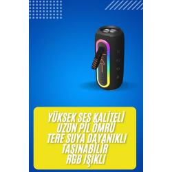 Mey İthalat® Bluetooth Hoparlör USB Şarjlı Uzun Pil Ömrü Android ve İOS Uyumlu Renkli
