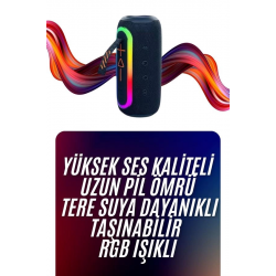 Mey İthalat® Bluetooth Hoparlör Uzun Pil Ömrü Taşınabilir Yüksek Ses Kaliteli