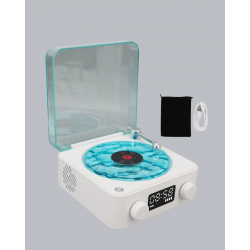 Mey İthalat® Bluetooth Hoparlörlü Gece Lambası Dijital Saat Ekranlı Su Dalgası Efektli Dekoratif