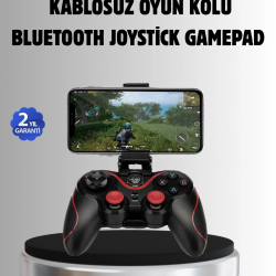 Mey İthalat® Bluetooth Kablosuz Gamepad TV PC Telefon Uyumluluğu Kolay Bağlantılı
