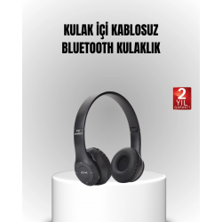 Mey İthalat® Bluetooth Kablosuz Kulaklık – Extra Bass, TF Kart, Mikrofonlu, Ayarlanabilir Ergonomik Tasarım