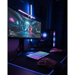 Mey İthalat® Bluetooth Klavye Mouse Seti Aydınlatmalı Türkçe Q Ergonomik Tasarım