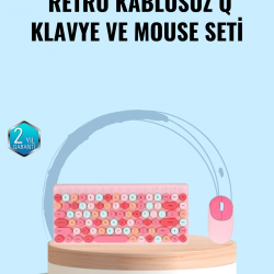Mey İthalat® Bluetooth Klavye ve Mouse Kombinasyonu – USB Alıcılı, Kompakt, Uzun Ömürlü