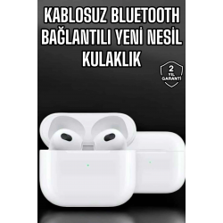 Mey İthalat® Bluetooth Kulaklık 3.Nesil Kablosuz Uzun Pil Ömrü Dokunmatik Kontrol
