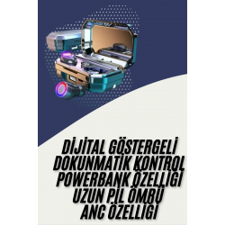 Mey İthalat® Bluetooth Kulaklık Android ve İOS Uyumlu ANC Özellikli Dijital Şarj Göstergeli