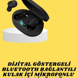 Mey İthalat® Bluetooth Kulaklık Dijital Göstergeli Yüksek Ses Kaliteli Uzun Pil Ömrü