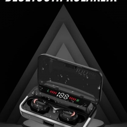 Mey İthalat® Bluetooth Kulaklık Dijital Şarj Göstergeli Powerbankli Bass Özellikli Kablosuz Kulakiçi 5.1 Mikrofonlu