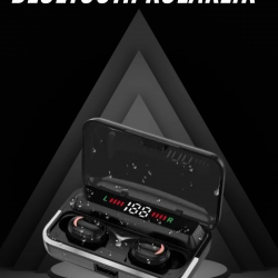 Mey İthalat® Bluetooth Kulaklık Dijital Şarj Göstergeli Powerbankli Bass Özellikli Kablosuz Kulakiçi 5.1 Mikrofonlu