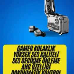 Mey İthalat® Bluetooth Kulaklık Dokunmatik Kontrol Tws kablosuz kulaklık Hi-fi Stereo