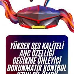 Mey İthalat® Bluetooth Kulaklık HD Ses Kaliteli Işıklı Metal Kasa Ios Android Uyumlu Mikrofonlu