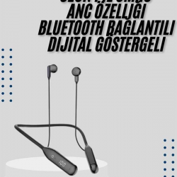 Mey İthalat® Bluetooth Kulaklık Kablolu Android ve İOS Uyumlu ANC Özellikli