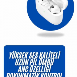 Mey İthalat® Bluetooth Kulaklık Kulak İçi Silikonlu Stereo Yüksek Ses Kaliteli Dokunmatik