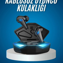 Mey İthalat® Bluetooth Kulaklık Oyuncu Kulaklığı RGB Işıklı Oyunlarda Düşük Gecikme
