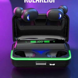 Mey İthalat® Bluetooth Kulaklık Powerbankli Yüksek Ses Kaliteli Şarj Göstergeli