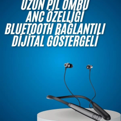 Mey İthalat® Bluetooth Kulaklık Şarj Göstergeli 100 Saat Şarj Kapasiteli Sporcu Kulaklık