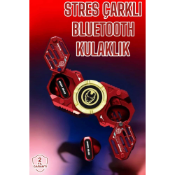 Mey İthalat® Bluetooth Kulaklık Stres Çarklı Döndürülebilir Uzun Şarj Süreli  Kulaklığı
