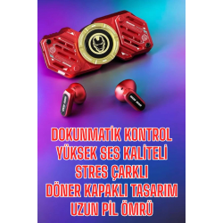 Mey İthalat® Bluetooth Kulaklık Stres Çarklı Döndürülebilir Uzun Şarj Süreli Oyuncu Kulaklığı