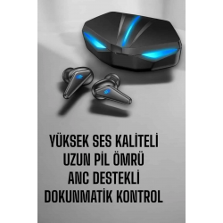 Mey İthalat® Bluetooth Oyuncu Kulaklığı Led Işıklı Kablosuz ANC Özelliği