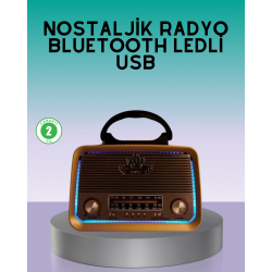 Mey İthalat® Bluetooth Özellikli Nostalji Radyo 3 Bant FM AM SW