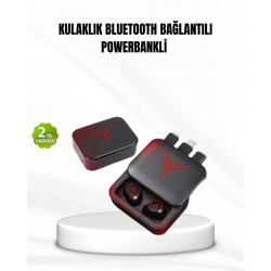 Mey İthalat® Bluetooth Powerbank Kulaklık – Kablosuz, Uzun Pil Ömrü, Dokunmatik ve Yüksek Ses Kalitesi