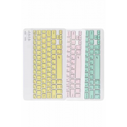 Mey İthalat® Bluetooth Şarj Edilebilir Mini Q Klavye Kablosuz Taşınabilir