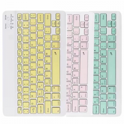 Mey İthalat® Bluetooth Şarj Edilebilir Mini Q Klavye Kablosuz Taşınabilir