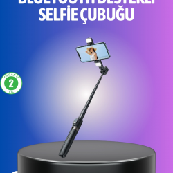 Mey İthalat® Bluetooth Selfie Çubuğu – Uzaktan Kumandalı